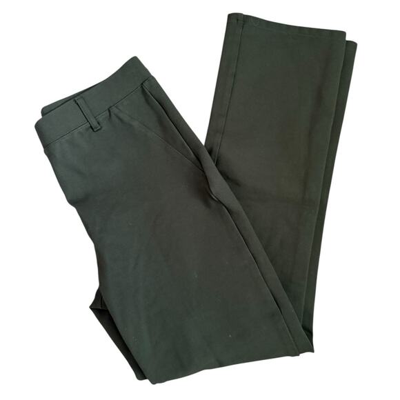 Quince Ultra-Stretch Ponte Straight Leg Pants in Olive Green Size Small Petite - Picture 8 of 13